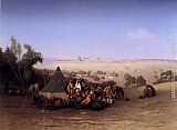 An Rab Encampment On The Mount Of Olives With Jerusalem Beyond